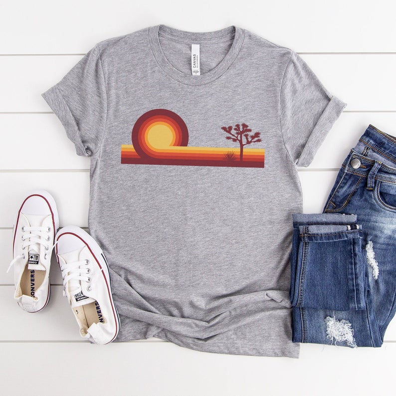 DesertRoseIdaho Sunset Chaser Graphic T-Shirt, Classic Car Shirt, Car Shirt, Vintage Graphic Tees, Women's Vintage Graphic Tees, Classic Car Graphic Tees