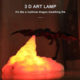 3D Printed LED Fire Dragon Night Light